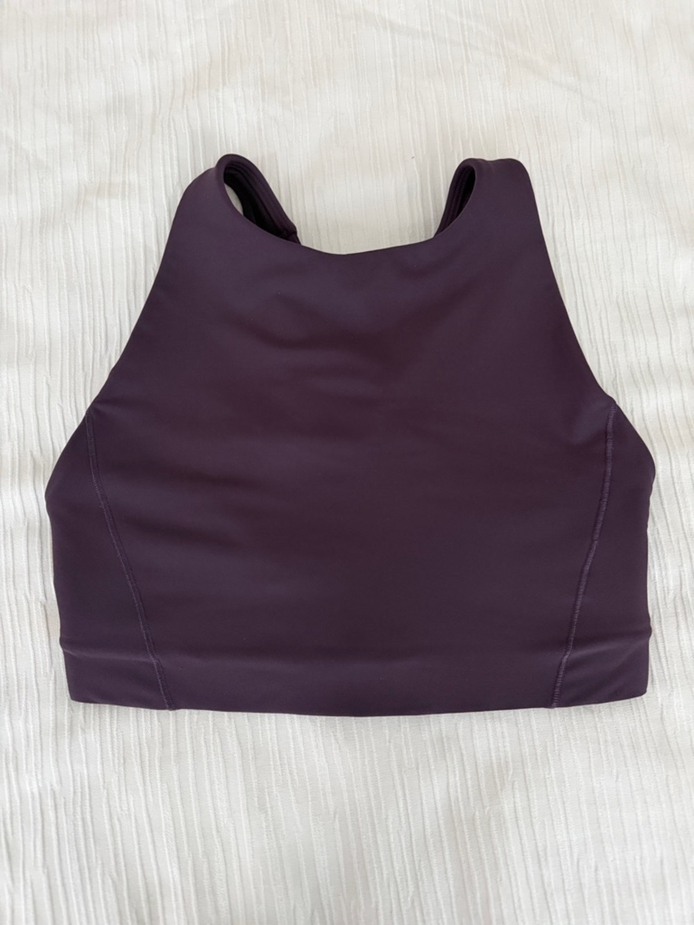Athleta High-Neck Sports Bra - Plum